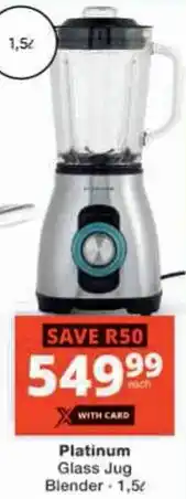 Checkers Hyper Platinum Glass Jug Blender offer