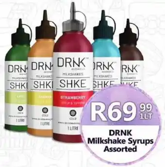Take 'n Pay DRNK Milkshake Syrups Assorted offer