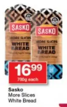 Checkers Sasko More Slices White Bread offer