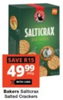 Checkers Bakers Salticrax Salted Crackers offer