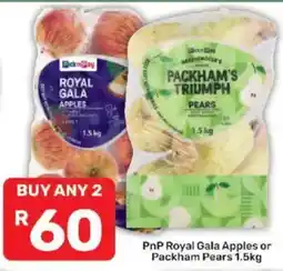 Pick n Pay PnP Royal Gala Apples or Packham Pears offer