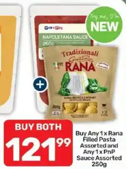 Pick n Pay Rana Filled Pasta Assorted and PnP Sauce Assorted offer