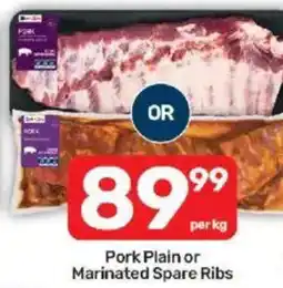 Pick n Pay Pork Plain or Marinated Spare Ribs offer