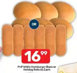 Pick n Pay PnP White Hamburger Buns or Hotdog Rolls offer