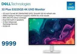 Incredible Connection Dell 32 Plus S3225QS 4K UHD Monitor offer