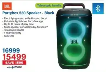 JBL Partybox 520 Speaker Black