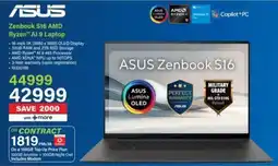 Incredible Connection Asus Zenbook S16 AMD Ryzen AI 9 Laptop offer
