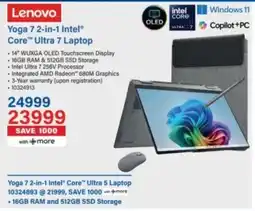 Incredible Connection Lenovo Yoga 7 2-in-1 Intel Core Ultra 7 Laptop offer