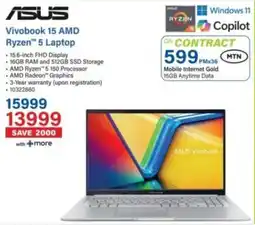Incredible Connection Asus Vivobook 15 AMD Ryzen 5 Laptop offer