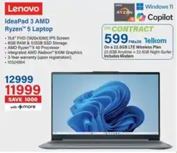 Incredible Connection Lenovo IdeaPad 3 AMD Ryzen 5 Laptop offer