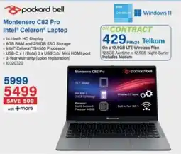 Incredible Connection Packard Bell Montenero C82 Pro Intel Celeron Laptop offer