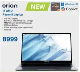 Incredible Connection Orion 15 AMD Ryzen 5 Laptop offer