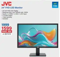 Incredible Connection JVC 24" FHD LED Monitor offer