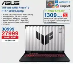 Incredible Connection Asus TUF A16 AMD Ryzen 9 RTX 5060 Laptop offer