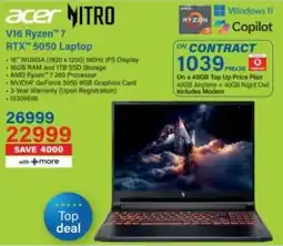 Incredible Connection Acer V16 Ryzen 7 RTX 5050 Laptop offer