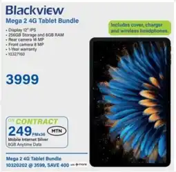 Incredible Connection Blackview Mega 2 4G Tablet Bundle offer