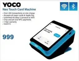 Incredible Connection Yoco Neo Touch Card Machine offer
