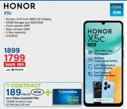 Incredible Connection Honor X5c offer