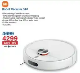 Incredible Connection Xiaomi Robot Vacuum S40 offer