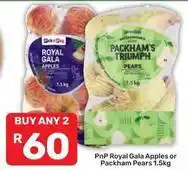 Pick n Pay Royal - gala apples or packham pears offer