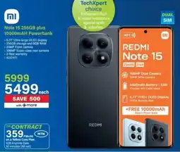 Incredible Connection Xiaomi Redmi Note 15 256GB plus 10000mAH Powerbank offer