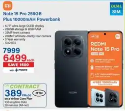 Incredible Connection Xiaomi Redmi Note 15 Pro 256GB Plus 10000mAH Powerbank offer
