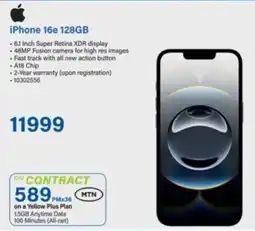 Incredible Connection iPhone 16e 128GB offer