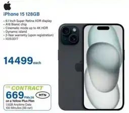 Incredible Connection iPhone 15 128GB offer