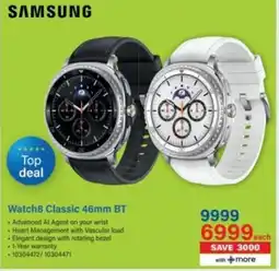 Incredible Connection Samsung Watch8 Classic 46mm BT offer