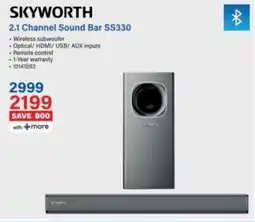 Incredible Connection Skyworth 2.1 Channel Sound Bar SS330 offer
