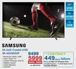 Incredible Connection Samsung 55-inch Crystal UHD 4K TV offer
