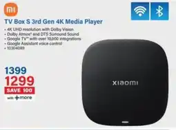 Incredible Connection Xiaomi TV Box S 3rd Gen 4K Media Player offer
