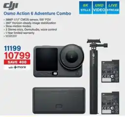 Incredible Connection Dji Osmo Action 6 Adventure Combo offer