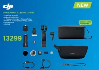 Incredible Connection Dji Osmo Pocket 4 Creator Combo offer