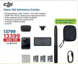 Incredible Connection Dji Osmo 360 Adventure Combo offer