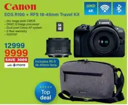 Incredible Connection Canon EOS R100 + RFS 18-45mm Travel Kit offer