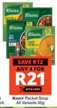 Checkers Knorr Packet Soup offer