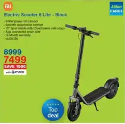 Incredible Connection Xiaomi Electric Scooter 6 Lite Black offer
