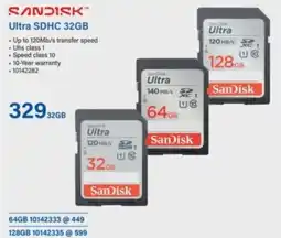 Incredible Connection SanDisk Ultra SDHC 32GB offer
