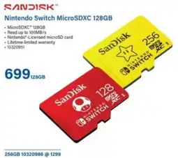 Incredible Connection SanDisk Nintendo Switch MicroSDXC 128GB offer