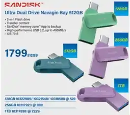 Incredible Connection SanDisk Ultra Dual Drive Navagio Bay 512GB offer