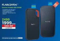 Incredible Connection SanDisk Extreme Portable SSD 500GB offer