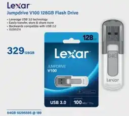 Incredible Connection Lexar Jumpdrive V100 128GB Flash Drive offer