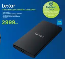 Incredible Connection Lexar 1TB Portable SSD 1000MB/s Read/Write offer