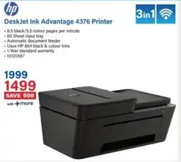 Incredible Connection Hp DeskJet Ink Advantage 4376 Printer offer