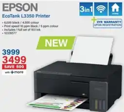 Incredible Connection Epson EcoTank L3350 Printer offer