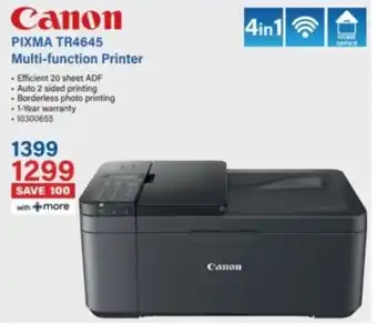 Incredible Connection Canon PIXMA TR4645 Multi-function Printer offer