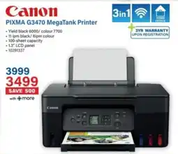 Incredible Connection Canon Pixma G3470 MegaTank Printer offer