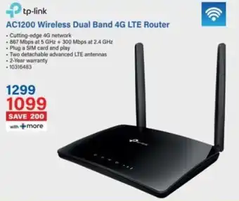 Incredible Connection Tp-link AC1200 Wireless Dual Band 4G LTE Router offer
