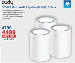 Incredible Connection Cudy BE3600 Mesh Wi-Fi 7 System offer